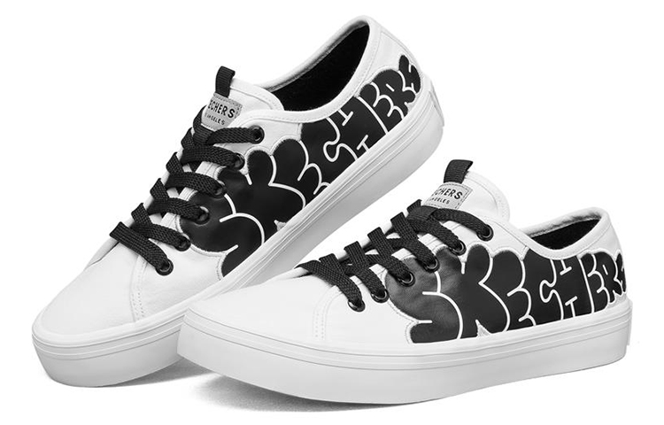 Lookbook (W) Skechers Jeremyville x V''Lites Low-Top Sneaker / Schwarz ''Weiß'' 66666301-WBK