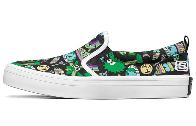 (Women) Skechers Jeremyville x V Lites Slip-on Shoes /Multi-color 'Black' 66666300-BKMT