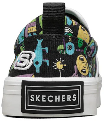 (W) Skechers Jeremyville x V Lites Scarpe Slip-on Multicolore ''Nero'' 66666300-BKMT Shop (W) Skechers Jeremyville x V Lites Scarpe Slip-on Multicolore ''Nero'' 66666300-BKMT