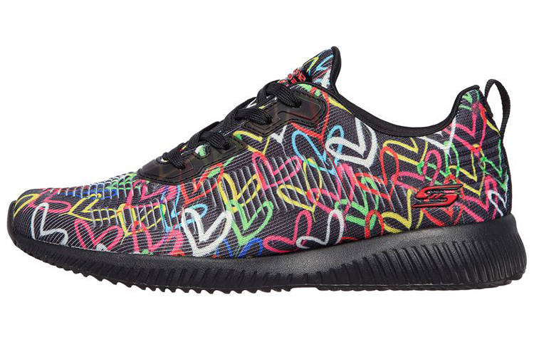 (W) Skechers JGoldcrown Bobs Sport Squad 'Starry Love Black Multicolor'