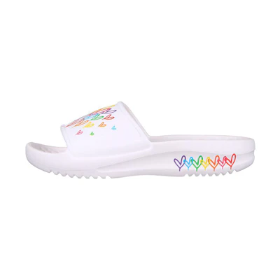 (W) Skechers JGoldcrown Foamies 'In Love With Love White'