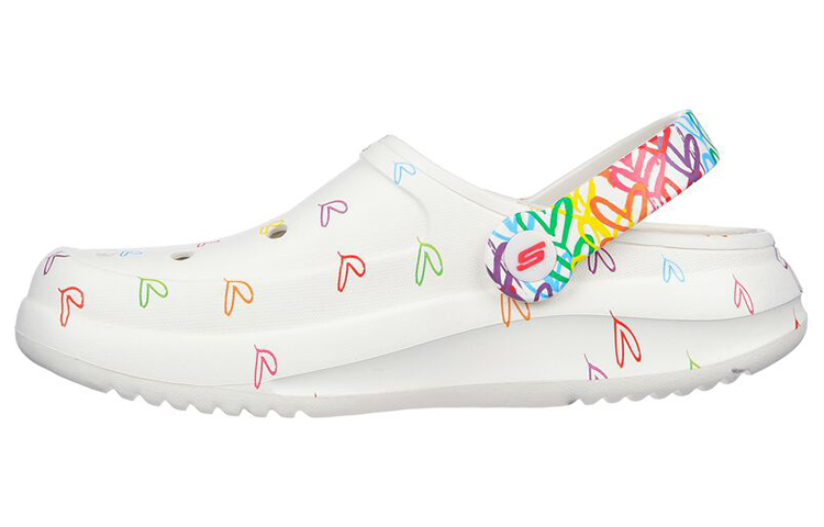 (W) Skechers JGoldcrown Foamies 'Love All White'