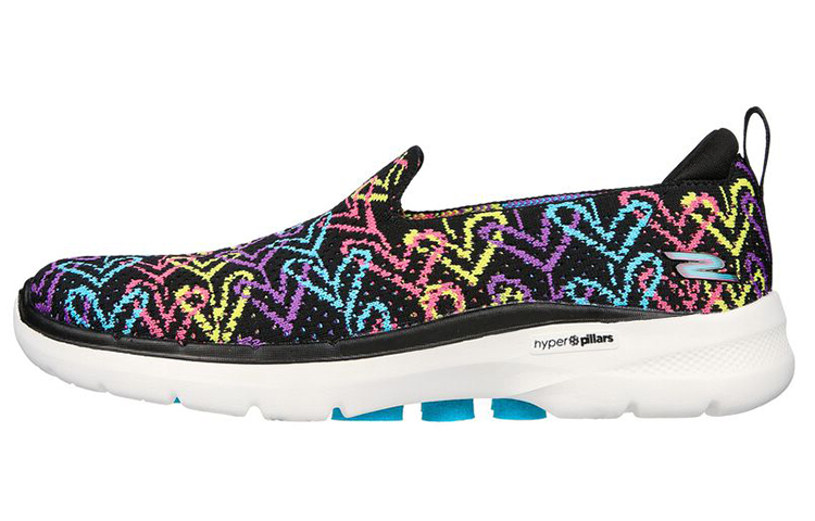 (Women) Skechers JGoldcrown x Go Walk 6 'Breathable Black Colorful' 124556-BKMT