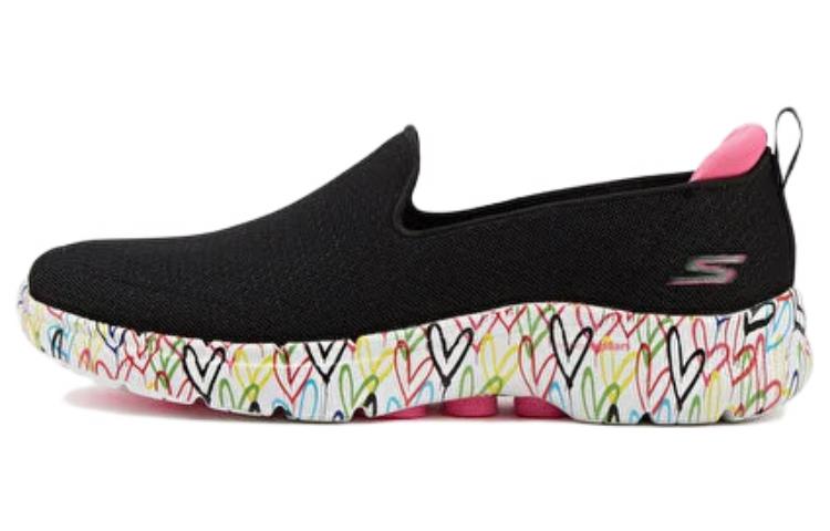 (Women) Skechers Jgoldcrown x Go Walk 6 'Iconic Hearts Black' 124266-BKMT