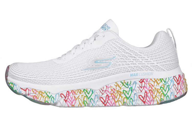 (Women) Skechers JGoldcrown x Max Cushioning Elite 'White Rainbow' 128557-WMLT