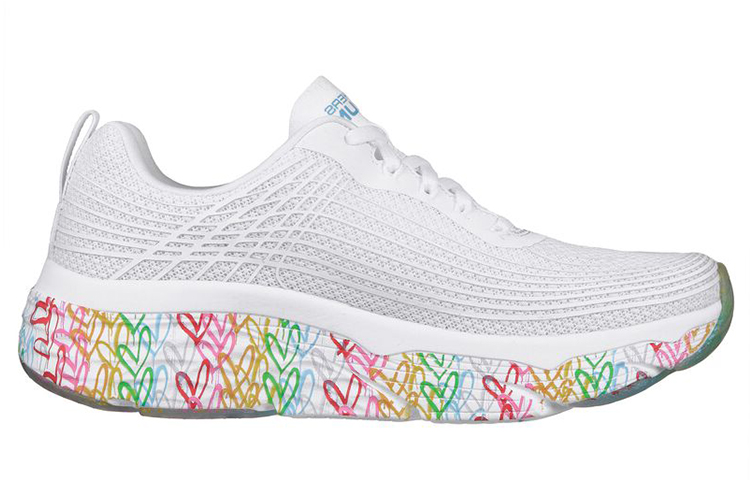 Order (Women) Skechers JGoldcrown x Max Cushioning Elite 'White Rainbow' 128557-WMLT
