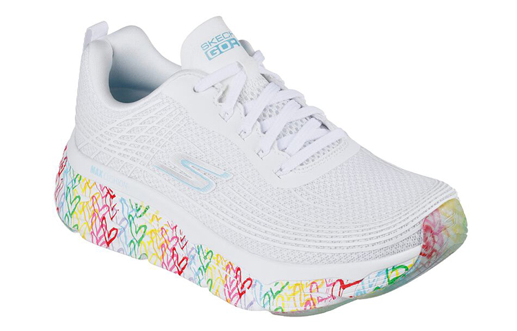Lookbook (Women) Skechers JGoldcrown x Max Cushioning Elite 'White Rainbow' 128557-WMLT