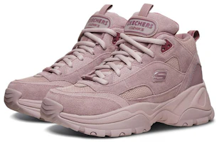 Lookbook Skechers Kozmiks 厚底 耐磨 中筒 老爹鞋 女款 粉色