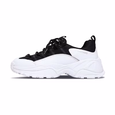 (W) Skechers Kozmiks Low-Top Running Shoes Black/White