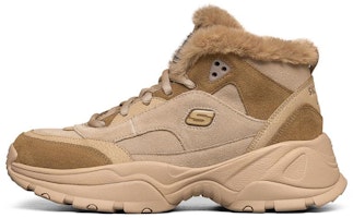 (Women) Skechers Kozmiks High-Top Running Shoes Brown 88888391-TAN (Women) Skechers Kozmiks High-Top Running Shoes Brown 88888391-TAN