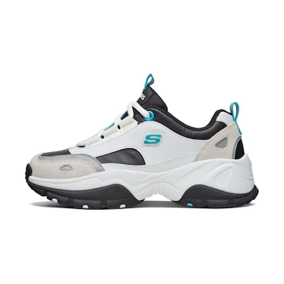 (W) Skechers Kozmiks 'White Blue Patchwork'