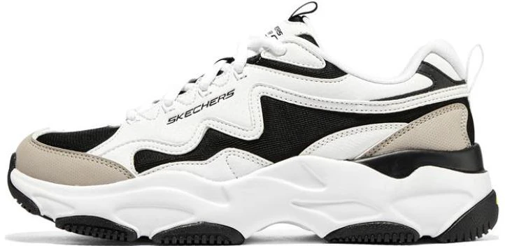 women-skechers-lander-s-low-shock-absorption-non-slip-wear-resistant-dad-shoe-black-white-896157-wbk