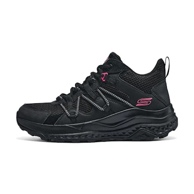 (W) Skechers Lifestyle Trainers 'Black Pink'
