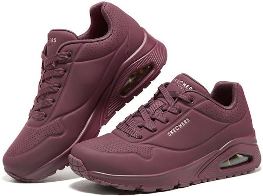 (Women) Skechers Uno Stand On Air Sneakers 'Burgundy' 73690-PLUM Lookbook (Women) Skechers Uno Stand On Air Sneakers 'Burgundy' 73690-PLUM