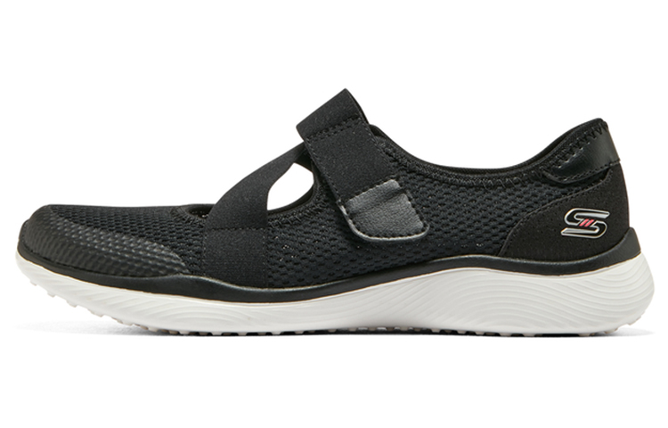 (Women) Skechers Lightweight Sports Shoes 'Black White' 896097-BKW