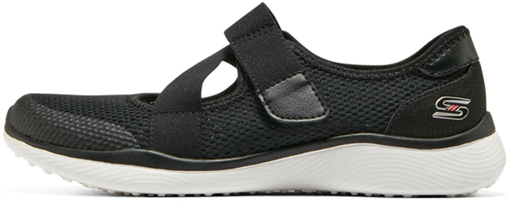 women-skechers-lightweight-sports-shoes-black-white-896097-bkw