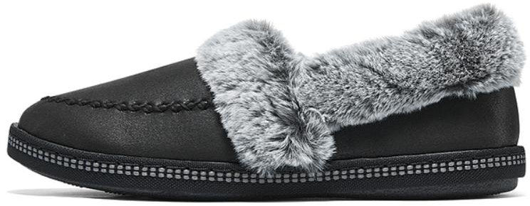 women-skechers-loafer-black-fleece-lined-167622-blk