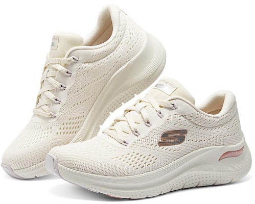 Skechers 舒適百搭 減震防滑耐磨輕便 低筒 日常休閒鞋 女款 米色 Lookbook Skechers 舒適百搭 減震防滑耐磨輕便 低筒 日常休閒鞋 女款 米色