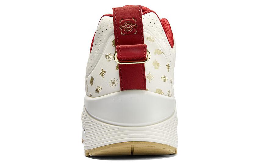 Lookbook (W) Skechers Low-Top 'Año Nuevo Blanco Rojo' 177920-NTRD