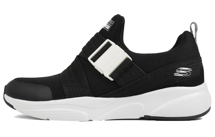 (Women) Skechers Low-Top Buckled 'Black' 66666167-BLK