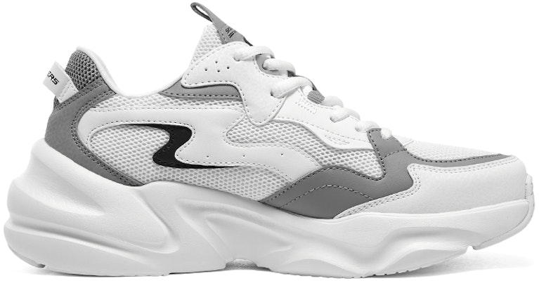 (W) Skechers Kasut Gaya Hidup Low-Top 'Putih Kelabu' 117366-WMLT Order (W) Skechers Kasut Gaya Hidup Low-Top 'Putih Kelabu' 117366-WMLT