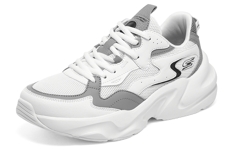 Lookbook (W) 斯凯奇低帮休闲运动鞋“白灰” 117366-WMLT