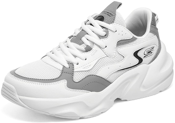 (W) Skechers Kasut Gaya Hidup Low-Top 'Putih Kelabu' 117366-WMLT Lookbook (W) Skechers Kasut Gaya Hidup Low-Top 'Putih Kelabu' 117366-WMLT