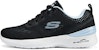 (W) Skechers Low-Top Lari 'Keselesaan Hitam' 150154-BKLB