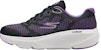 (W) Kasut Lari Rendah Skechers 'Hitam Ungu' 128348-BKPR