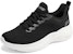 (W) Kasut Lari Skechers Low-Top 'Hitam-Putih' 117551-BLK
