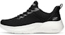 (W) Kasut Lari Skechers Low-Top 'Hitam-Putih' 117551-BLK