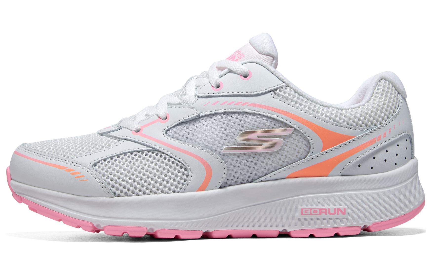 (Women) Skechers Low-Top Running Shoes 'White Pink' 896225-WPK