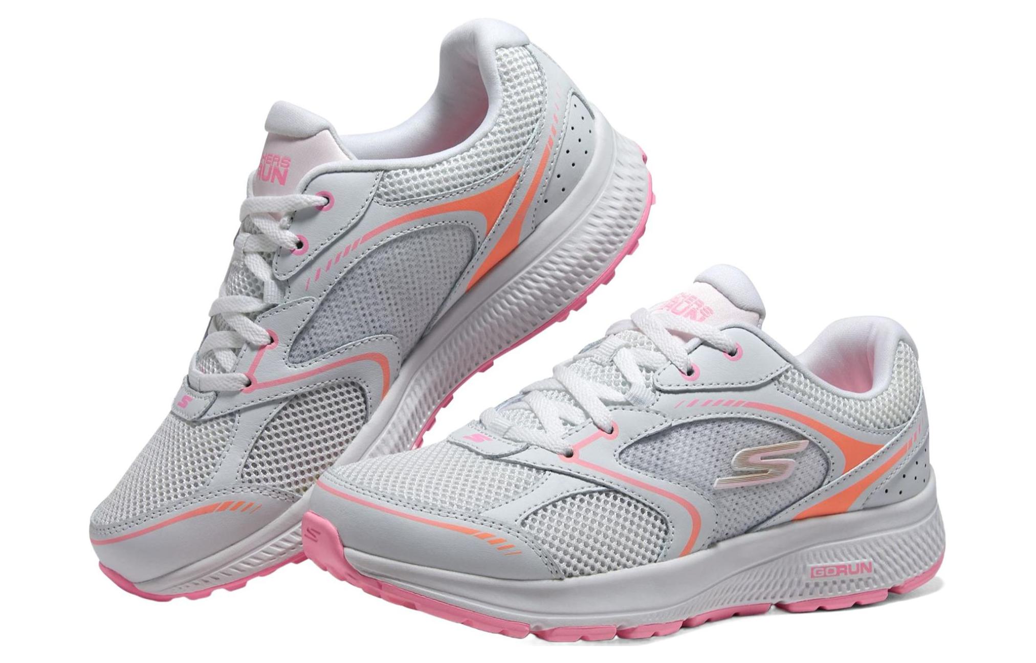 Shop (Women) Skechers Low-Top Running Shoes 'White Pink' 896225-WPK