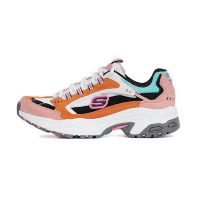 (W) Skechers Low-Top Sneaker 'Orange-White'