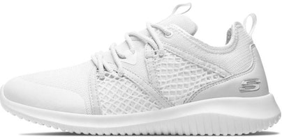 (W) スケッチャーズ白スニーカー (Sukecchaazu Shiro Sunīkā) 13096-WHT Buy (W) スケッチャーズ白スニーカー (Sukecchaazu Shiro Sunīkā) 13096-WHT