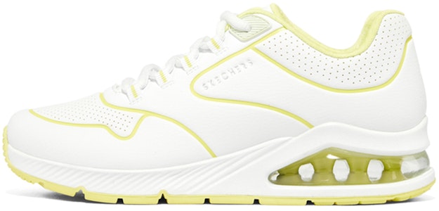 Skechers 氣墊運動休閒 低幫 板鞋 女款 白黃 Buy Skechers 氣墊運動休閒 低幫 板鞋 女款 白黃