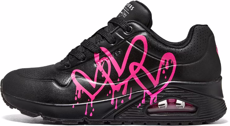women-skechers-low-black-love-shock-absorbent-non-slip-wear-resistant-177980-bkpk