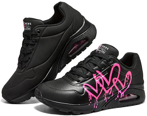 (W) Skechers x JGoldcrown Uno 'Dripping In Love' Sepatu Cinta Tetesan 177980-BKPK Shop (W) Skechers x JGoldcrown Uno 'Dripping In Love' Sepatu Cinta Tetesan 177980-BKPK