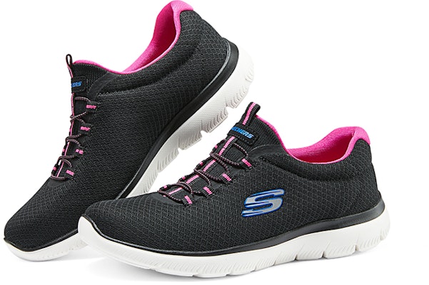 (W) 스케쳐스 로우 블랙레드 (Skechers Low 블랙레드) 12980-BKHP Lookbook (W) 스케쳐스 로우 블랙레드 (Skechers Low 블랙레드) 12980-BKHP