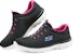 (W) Skechers Rendah 'Hitam Merah' 12980-BKHP
