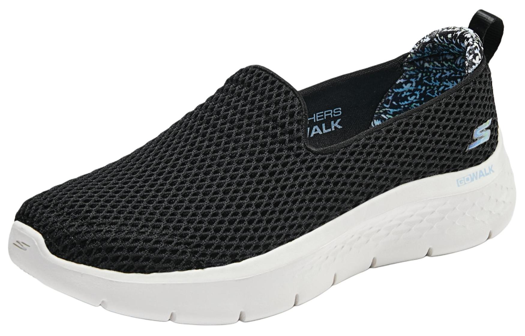 Lookbook (W) Skechers 低帮鞋 '黑青色' 124834-BKTQ