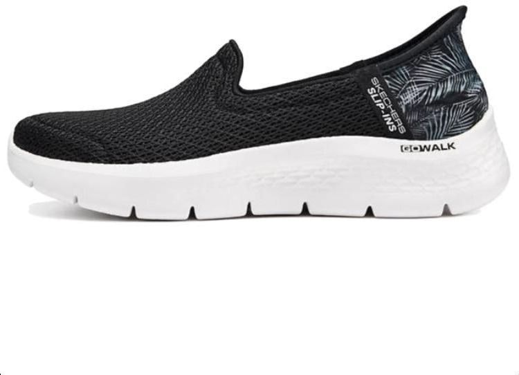 women-skechers-low-black-white-124829-bkw
