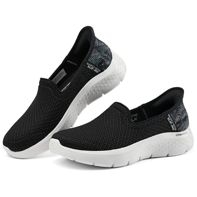 Order (W) Skechers 低帮鞋 '黑白' 124829-BKW