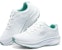 (W) Skechers Rendah 'Putih Hijau' 128607-WMNT