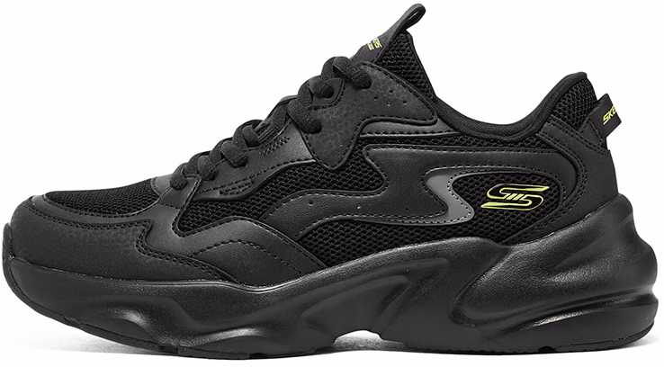 women-skechers-low-top-anti-slip-durable-casual-black-117366-bbk