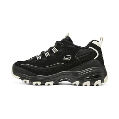 (W) Skechers D'Lites Zip Along Shoes 'Black'