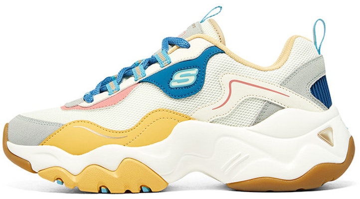 (Women) Skechers D'Lites 3.0 'White Blue Yellow' 896029-NTMT Buy (Women) Skechers D'Lites 3.0 'White Blue Yellow' 896029-NTMT