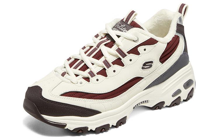 Lookbook (W) 斯凯奇 D'Lites Zip Along 鞋 '白色酒红灰色' 896269-NTMT