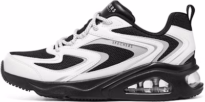 (Women) Skechers Tres-Air 'Street Fl-Air - Black White' 177424-BKW (Women) Skechers Tres-Air 'Street Fl-Air - Black White' 177424-BKW