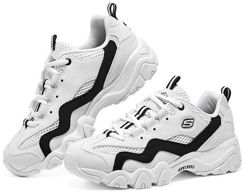 Skechers 防滑耐磨 低筒 時尚爸爸鞋 女式 白色 Shop Skechers 防滑耐磨 低筒 時尚爸爸鞋 女式 白色